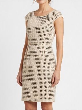 Calvin Klein | Dresses | Calvin Klein Blue Sparkle Tweed Dress Womens Small 